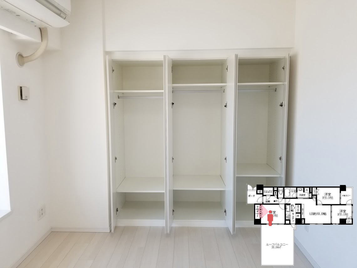 プレミスト東陽町の6.3帖の洋室の収納